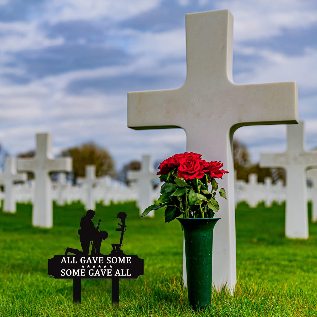 Buryeah waterproof cemetery memorial sign suitable for rain and long-lasting memorials