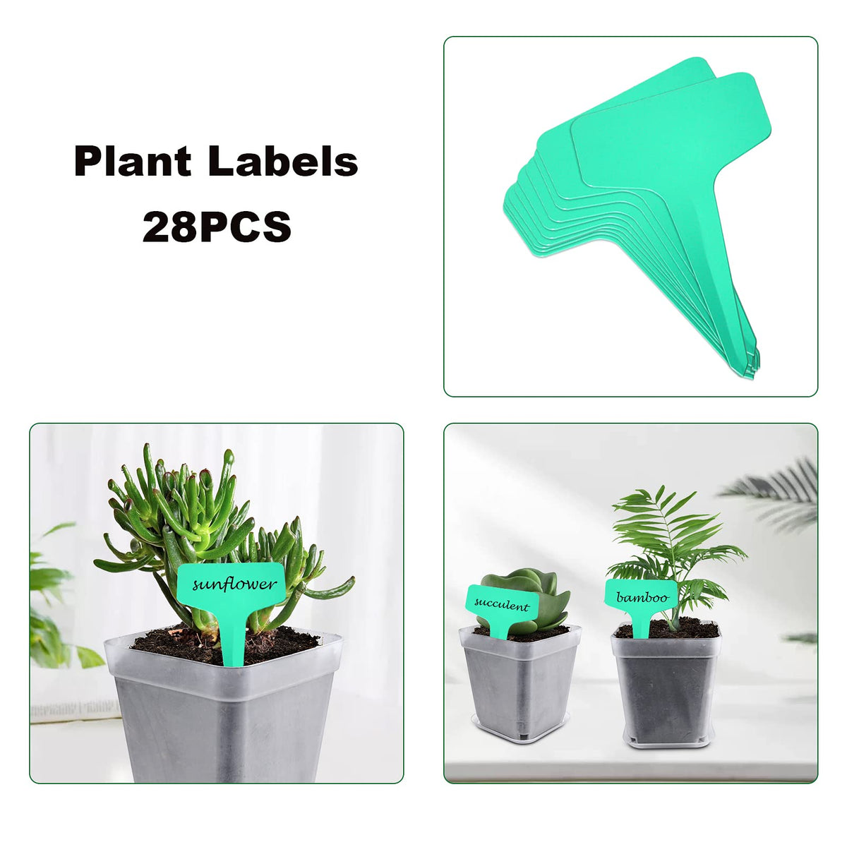Business King 28-pieces with saucers and plant labels for organized seedling care.