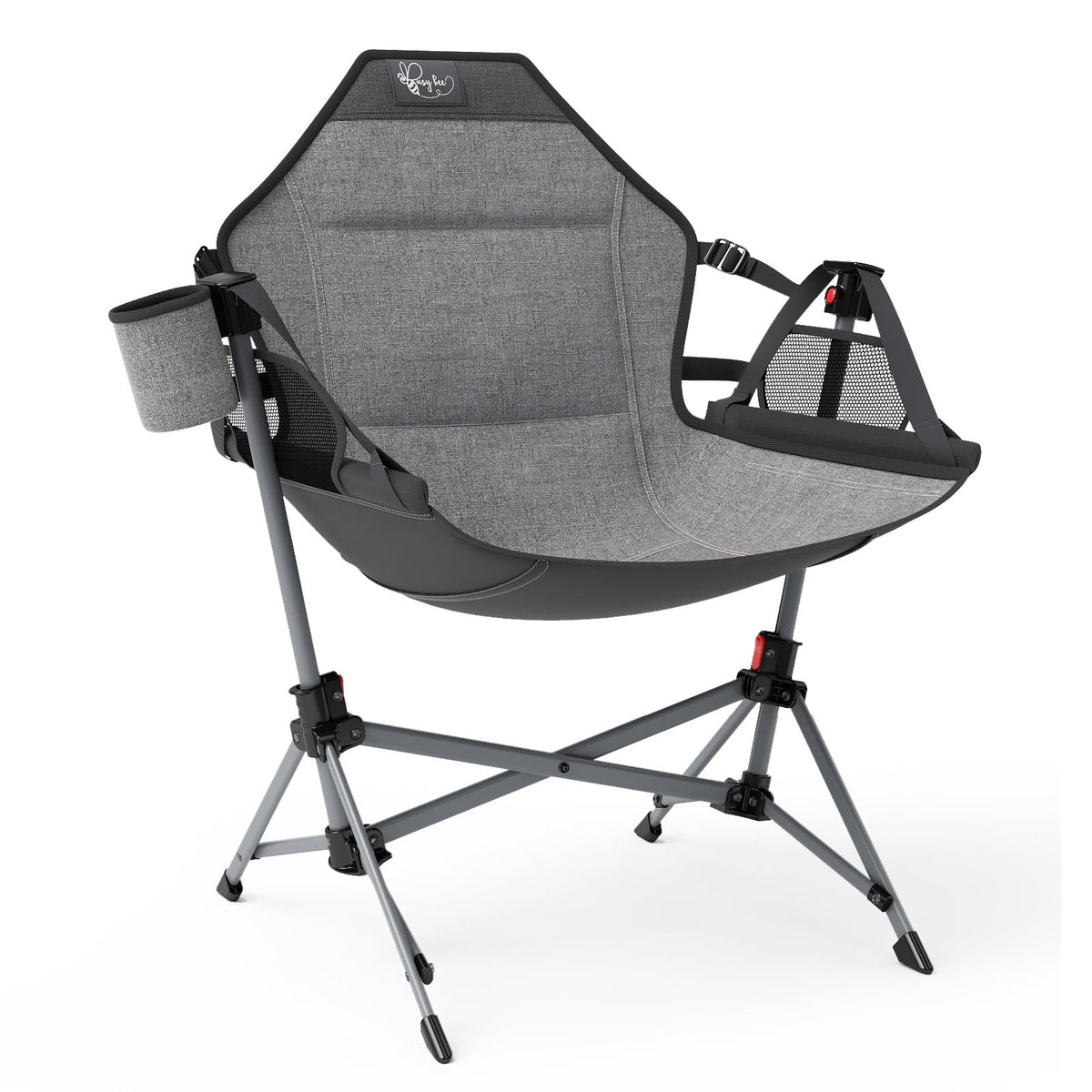 BusyBee hammock chair frame open showing sturdy safety design for kids