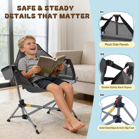 BusyBee hammock chair stand setup demonstrating stability