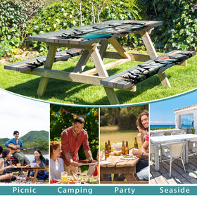 Butaluk wood texture table cloth suits picnics and family gatherings