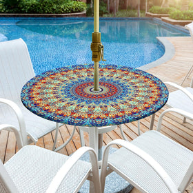 Butaluk round cover fits 36-44 inch tables securely.