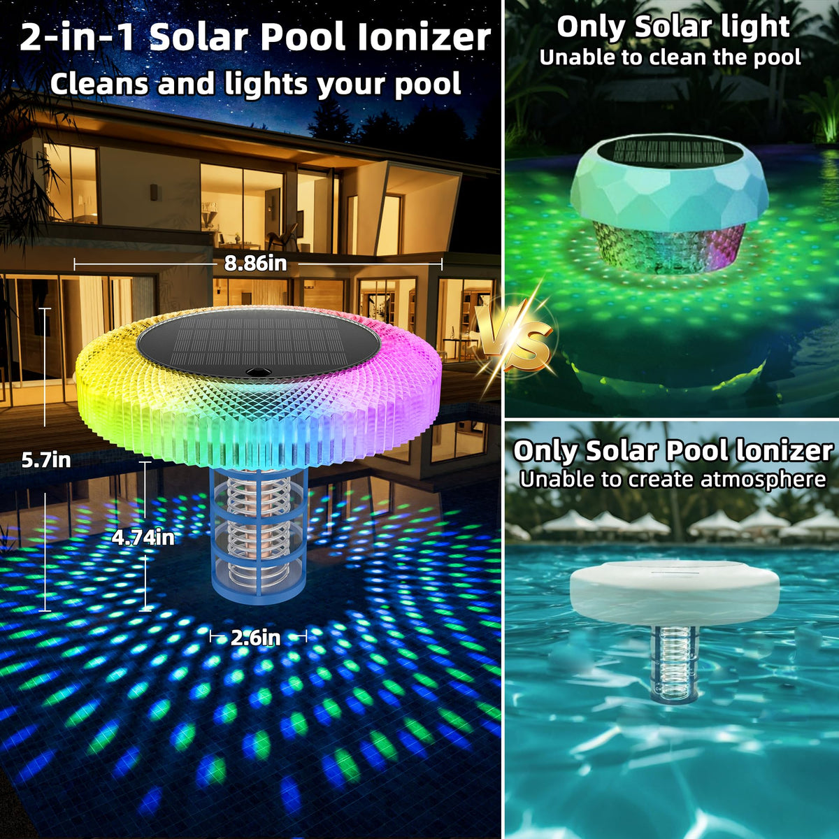 BUTHY remote control enhances pool lighting with easy on/off and color modes.