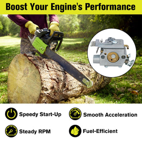 Butom RY3714 carburetor components with primer pump and fuel lines for easy assembly