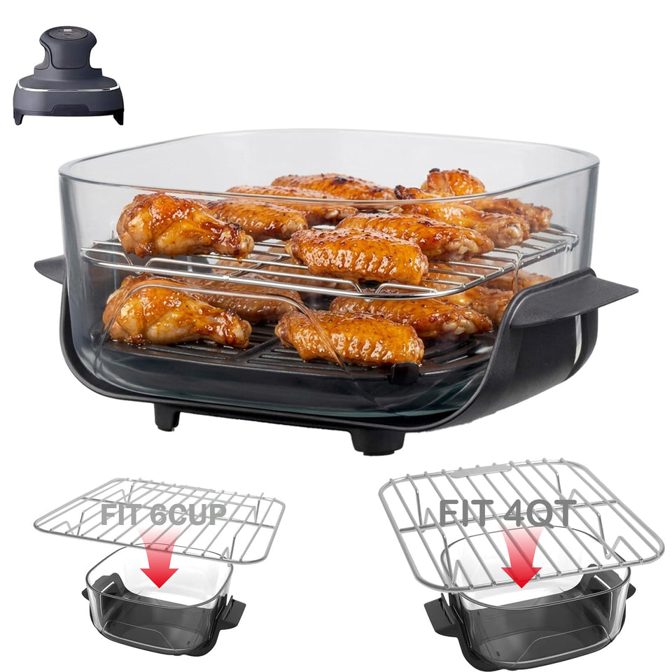 Buwesru Crisper Rack 7.2-inch large doubles capacity for Ninja Crispi.