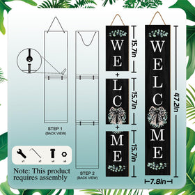 Buxjexh black porch sign vertical format ideal for entryways.