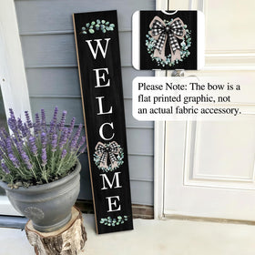 Buxjexh three-panel sign offering tall, bold display on walls or porches.