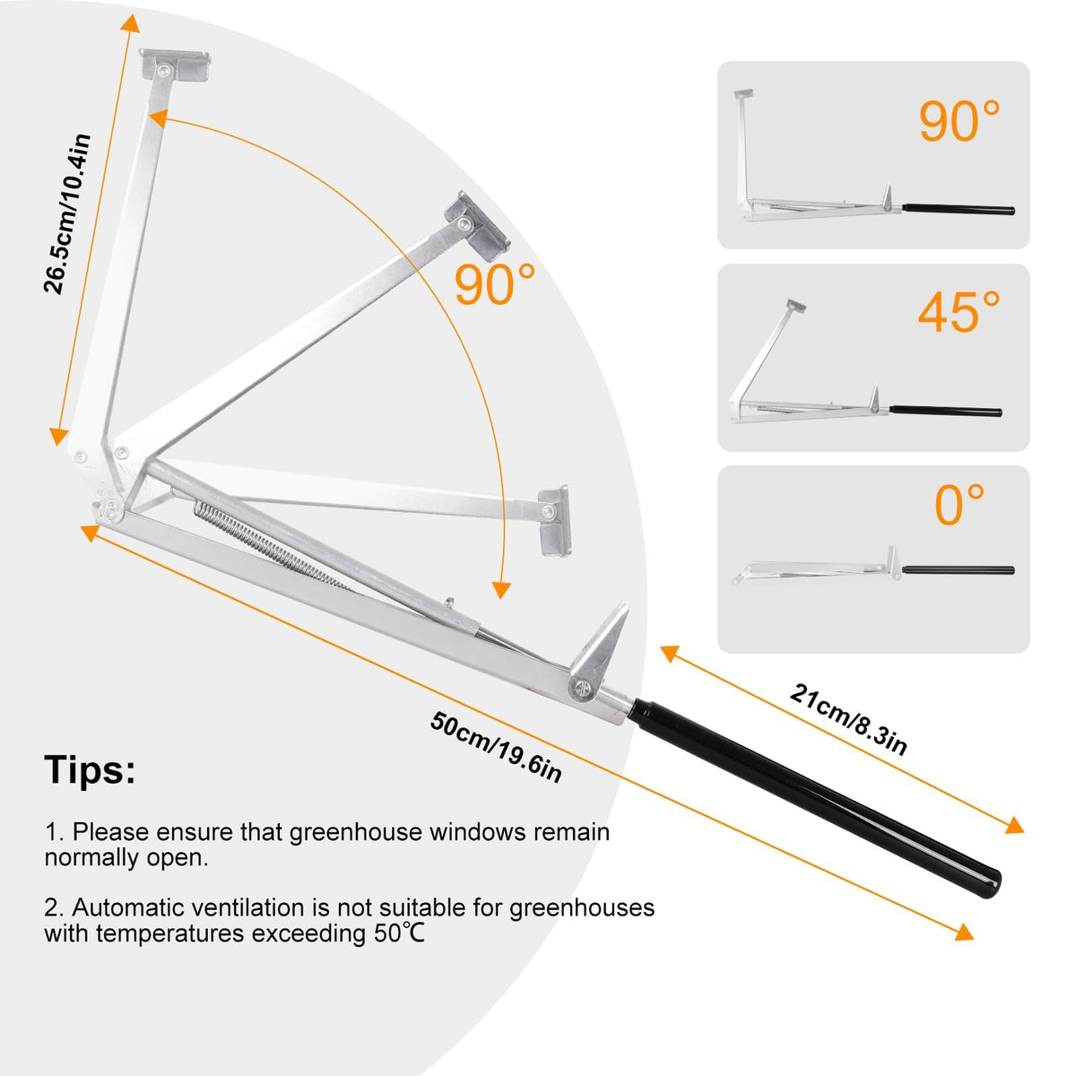 Buycitky two-pack vent kit helps regulate greenhouse airflow.