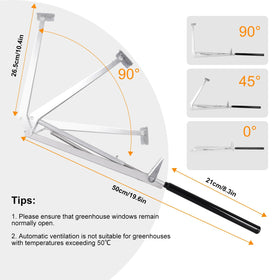 Buycitky two-pack vent kit helps regulate greenhouse airflow.