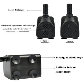 BUYGOO ultra-quiet water pump delivering steady flow for fish tanks