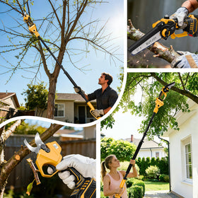 BuyJoy 9-5ft extension to reach high branches without ladders.