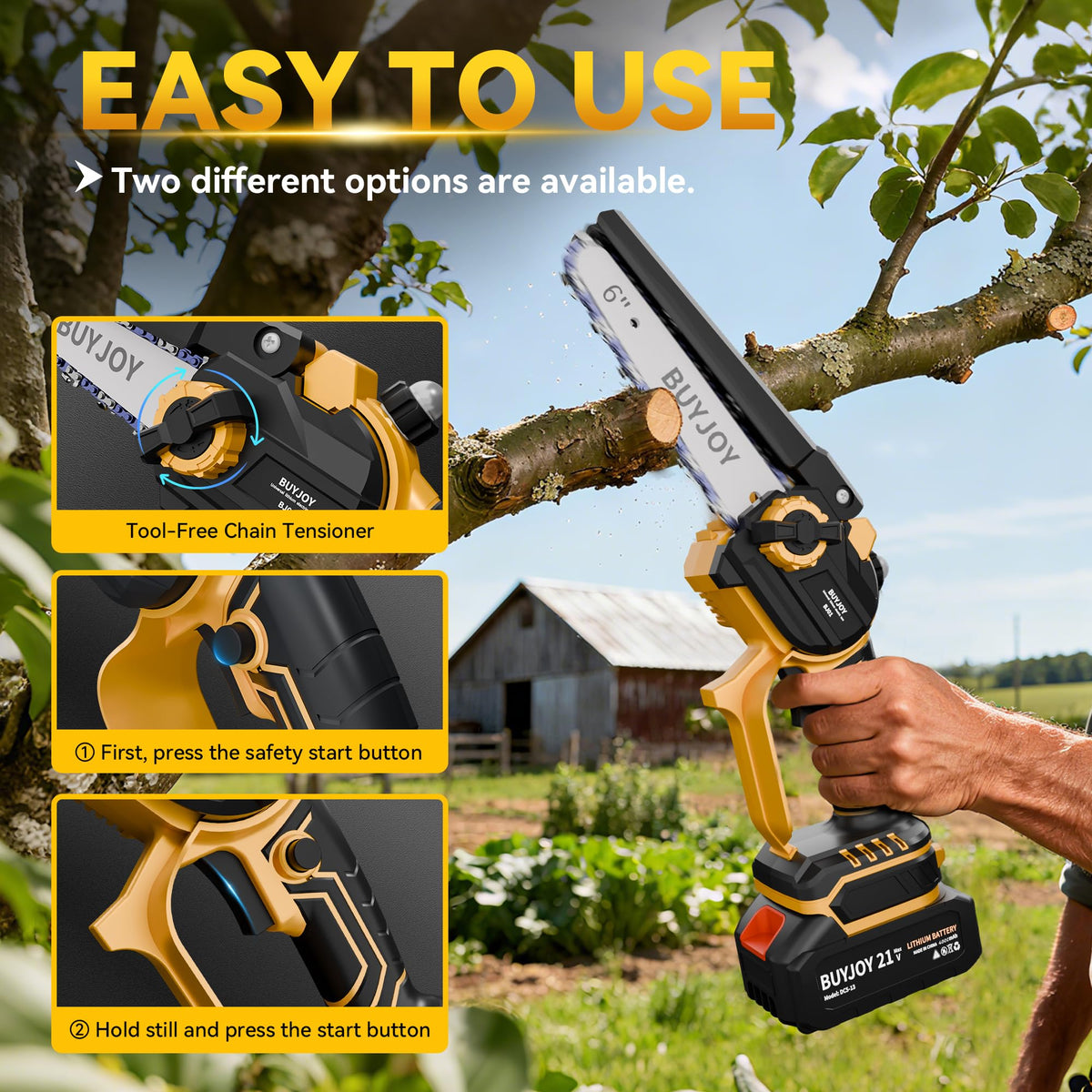 BuyJoy automatic lubrication keeps the blade moving smoothly.