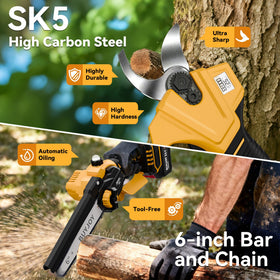 BuyJoy electric pruning shears deliver precise cuts on shrubs.