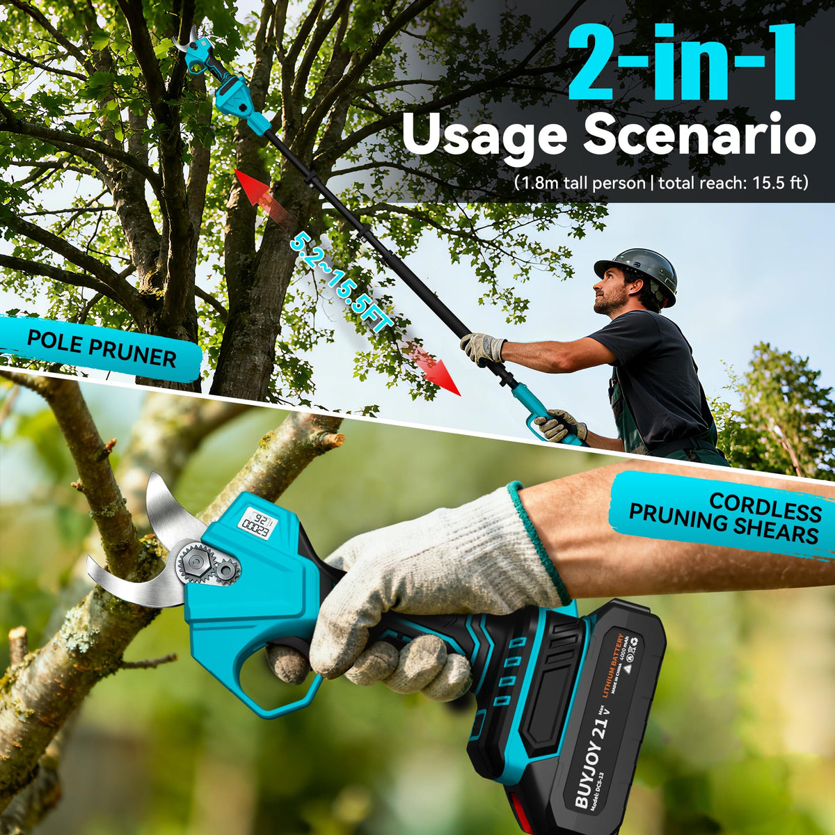 BuyJoy extendable pole attached to reach higher branches
