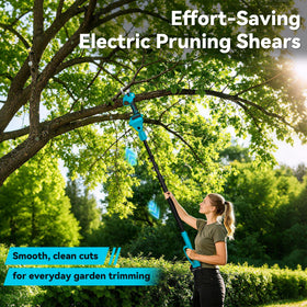 BuyJoy LED battery status display on pruner for easy monitoring.