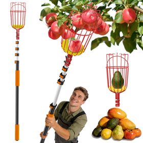 Buyplus 26ft fruit picker pole assembly ready for use.