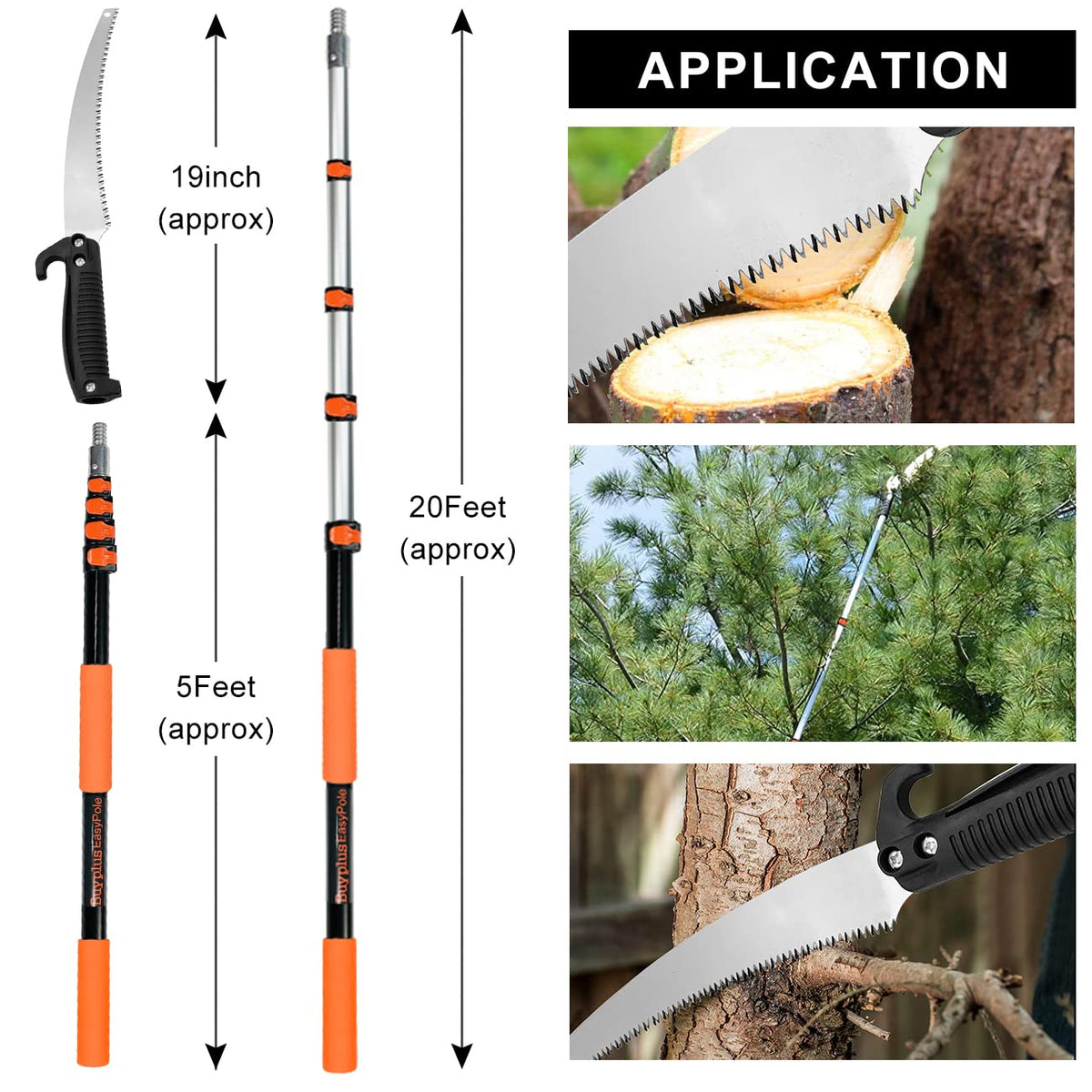 Buyplus non-slip handle improves grip during long pruning sessions.
