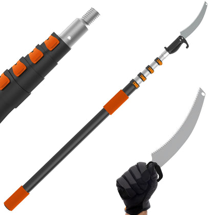 Buyplus pole saw extension full reach for pruning tall branches safely.