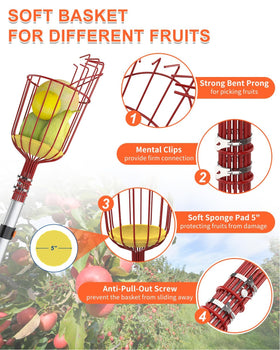Buyplus telescoping pole in use during harvest setup.