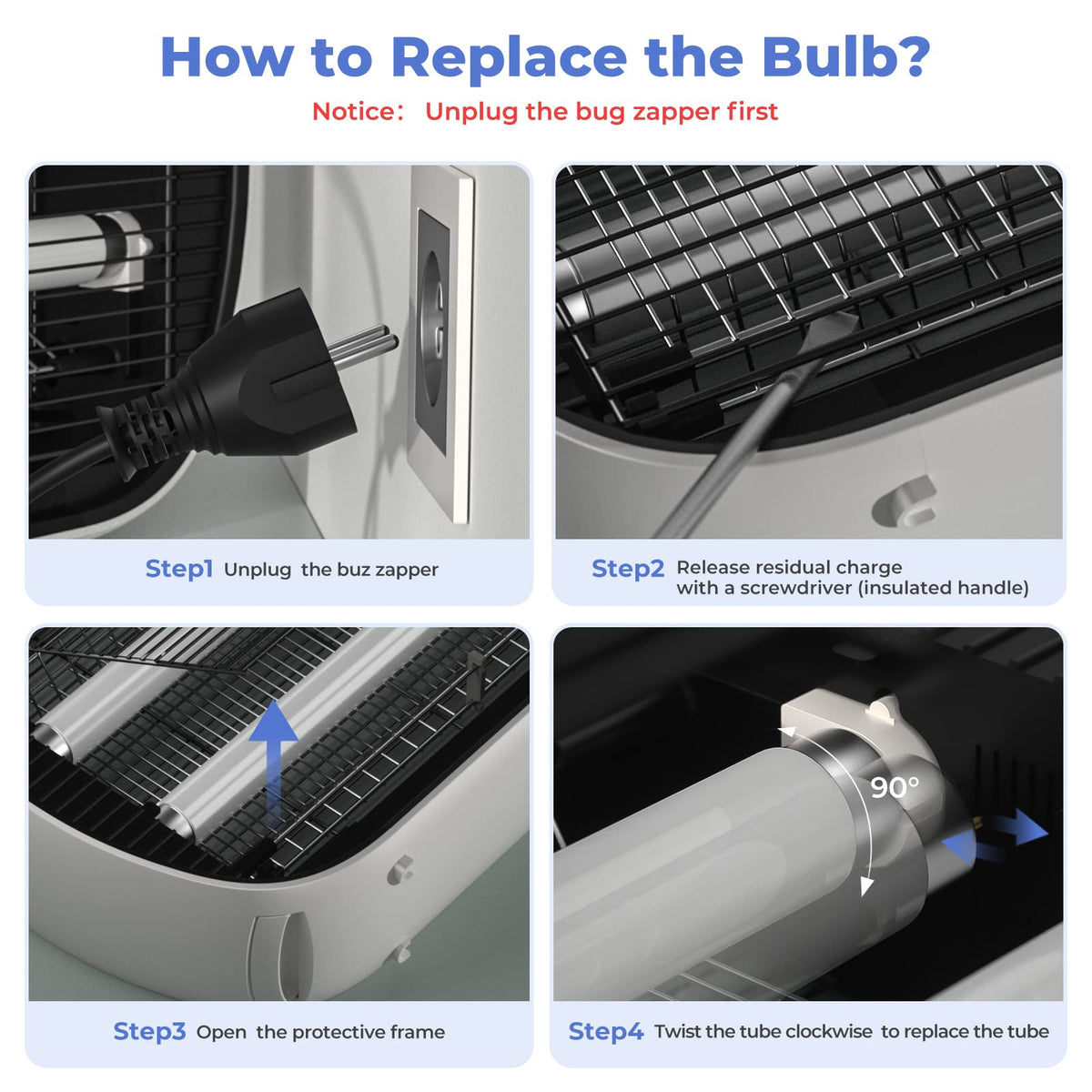 Buzbug MA-015 easy install—twist-and-swap for quick replacement.