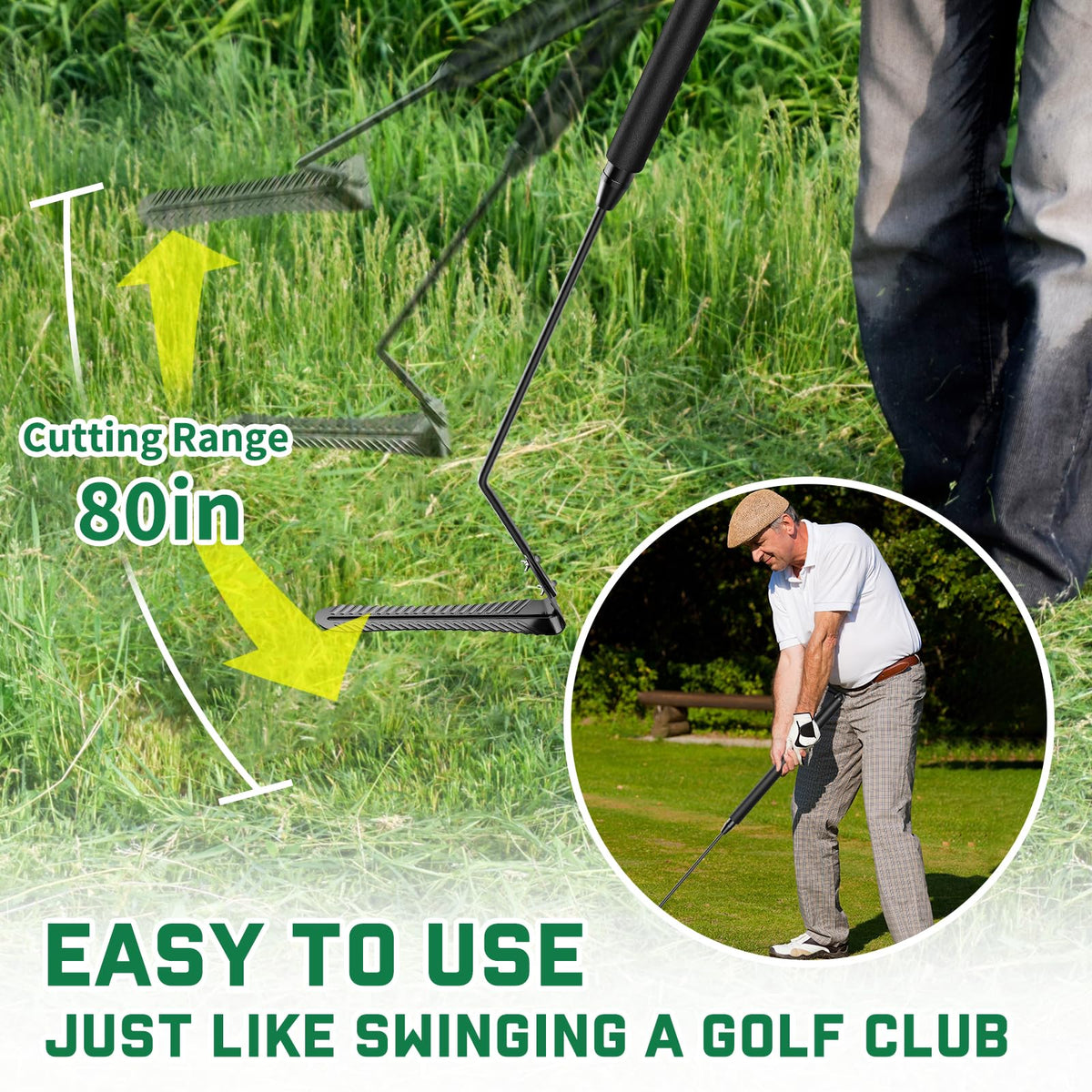 Buzzlett rubber grip handle ensures comfortable, secure control during long use