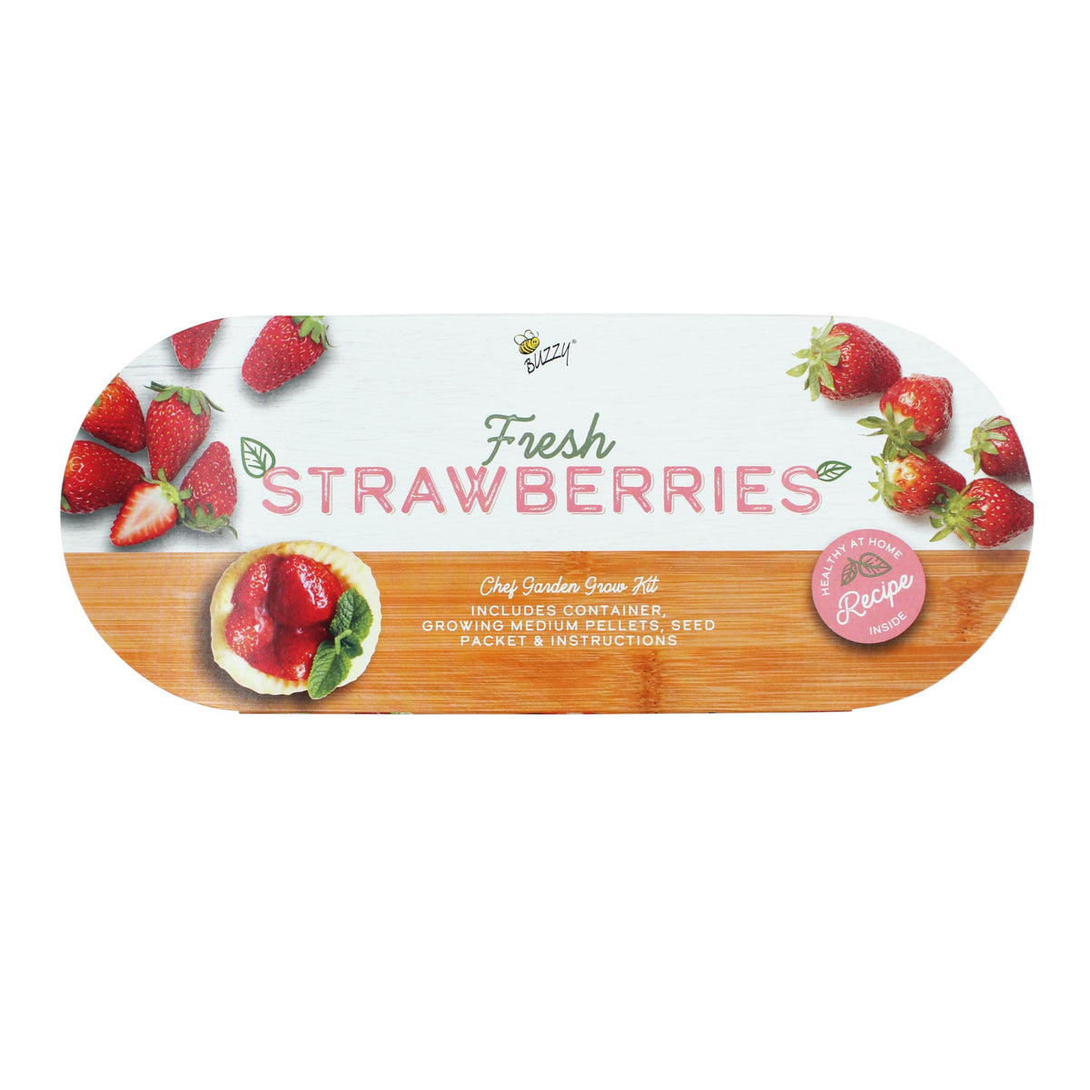 BUZZY Seeds Strawberry Kit coconut husk growing medium supports healthy seedlings