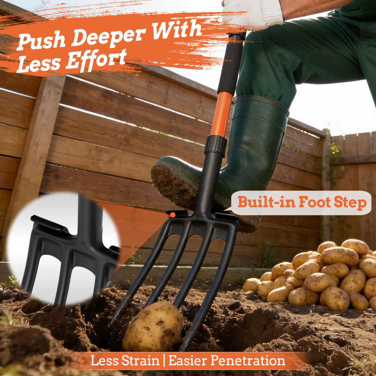 BVHAB durable 4-tine head ready for regular garden tasks