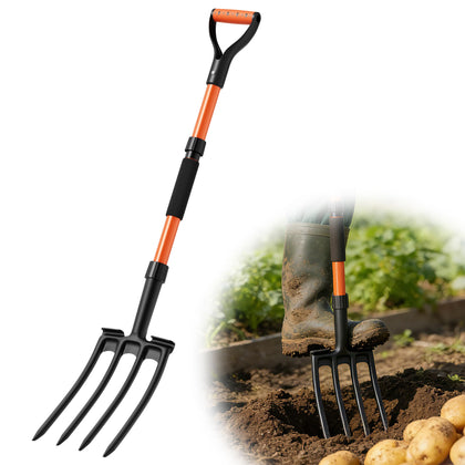 BVHAB garden fork with foot step for easier digging in soil