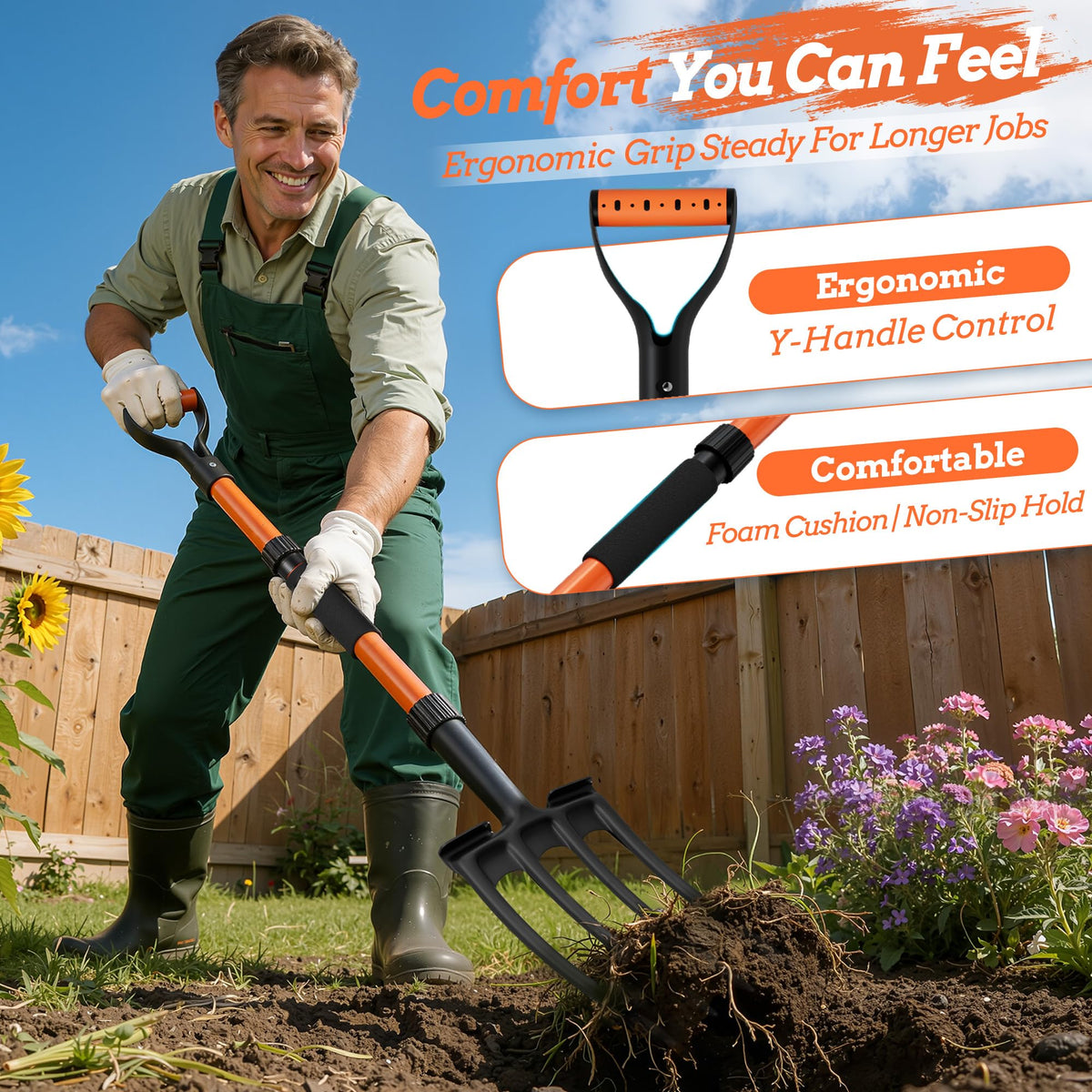 BVHAB lightweight 3-section handle for easy lifting and storage