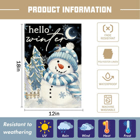 BWFY linen seasonal flags summer 12x18 brighten porch with durable color.