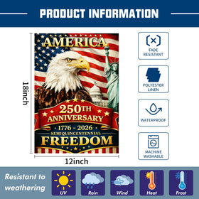 BWFY vibrant print shows bright colors on double-sided 12x18 flag