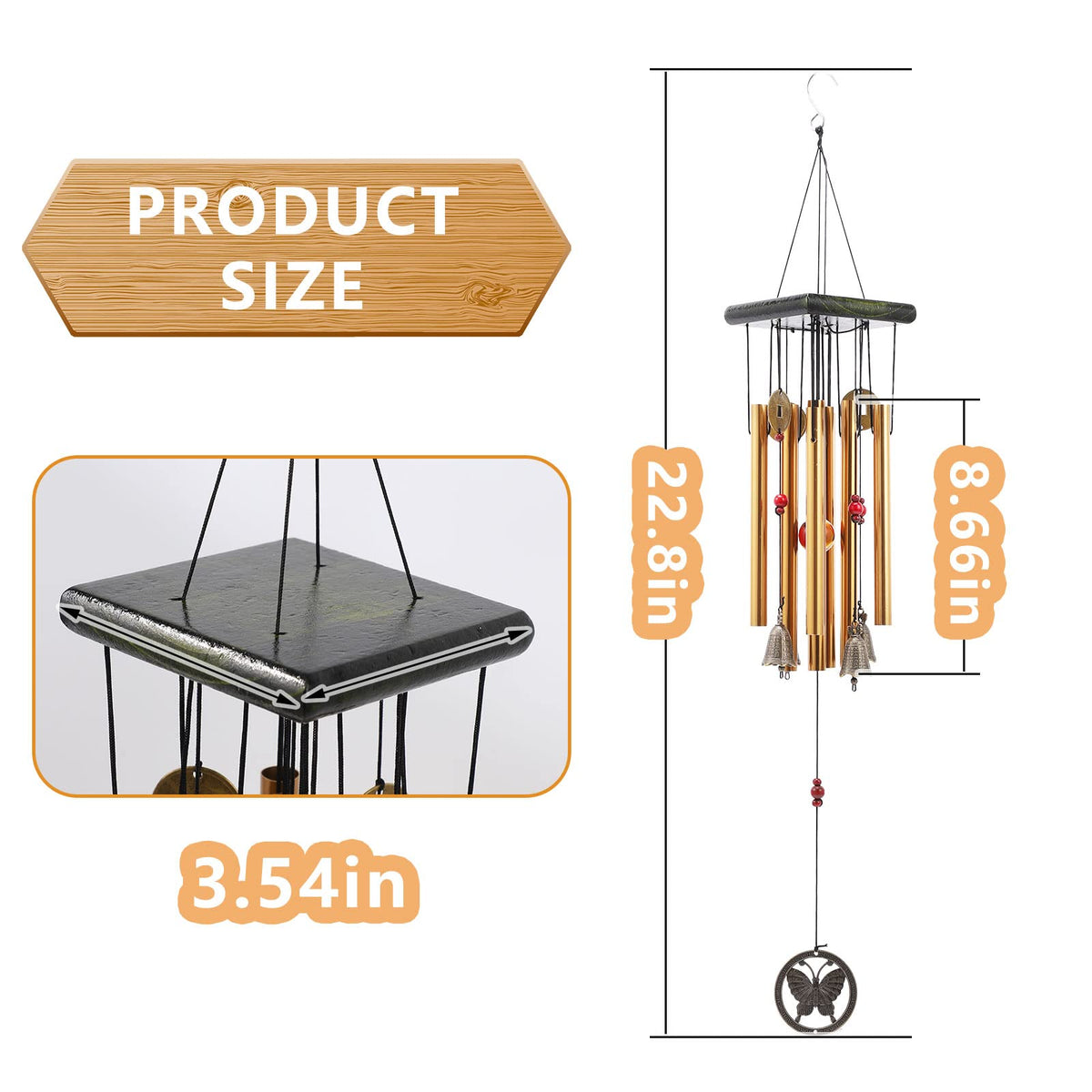 Bwinka 8-tube wind chimes deliver clear, melodic tones in outdoor spaces.