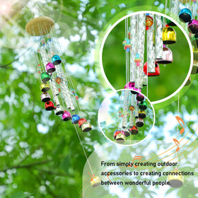 Meditation wind chime with thin tubes for tranquil moments