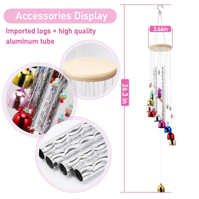 Outdoor wind chime with aluminum tubes and spiral design for garden ambience
