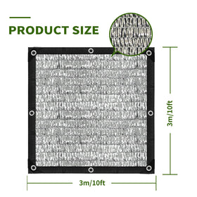BXAEYIPOR aluminum shade cloth 10x10 grommets closeup highlights secure setup
