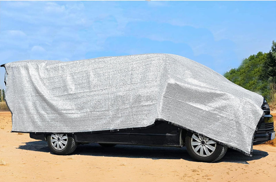 BXAEYIPOR aluminum shade cloth 10x20 with edges and holes for durable installation