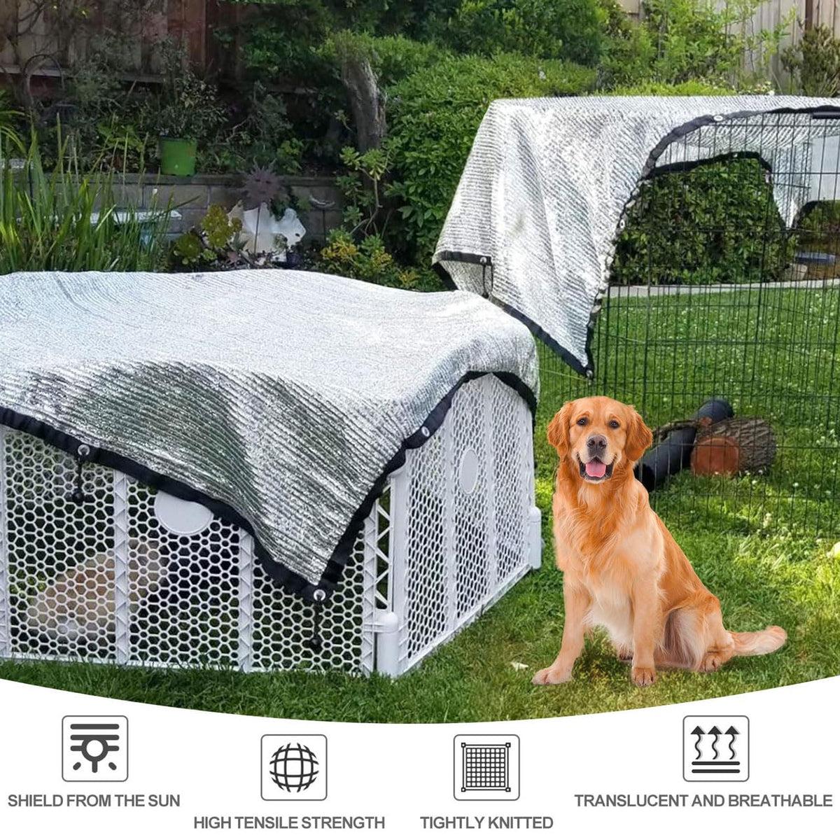 BXAEYIPOR shade cloth covering dog house for sun protection