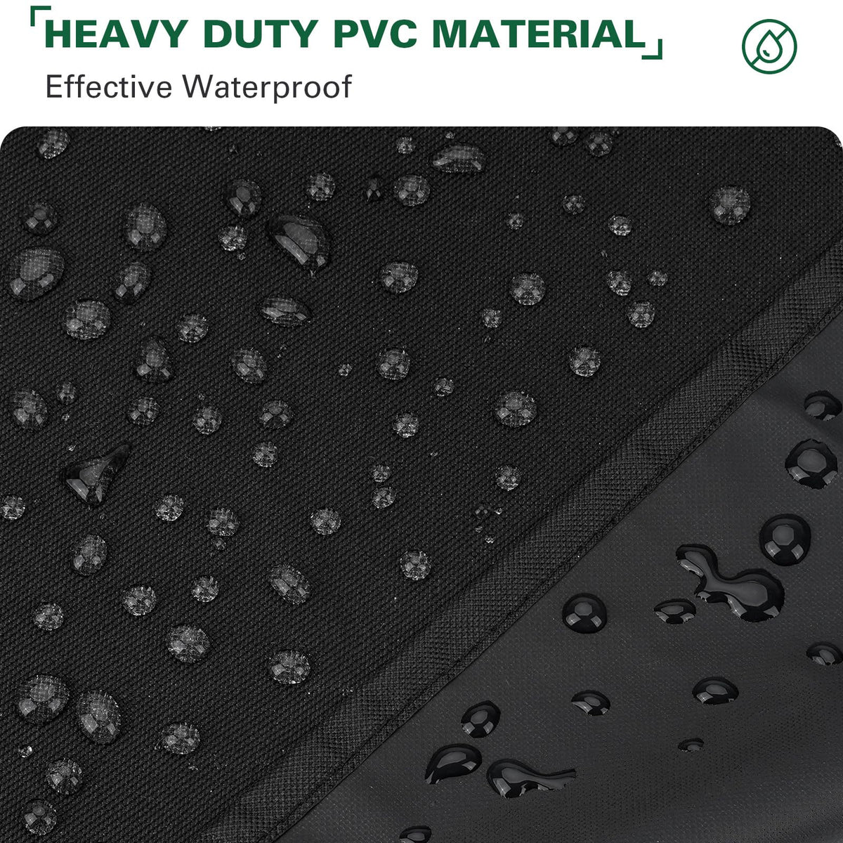 BXDZCOVRRS grill cover close-up shows rugged 600D fabric.