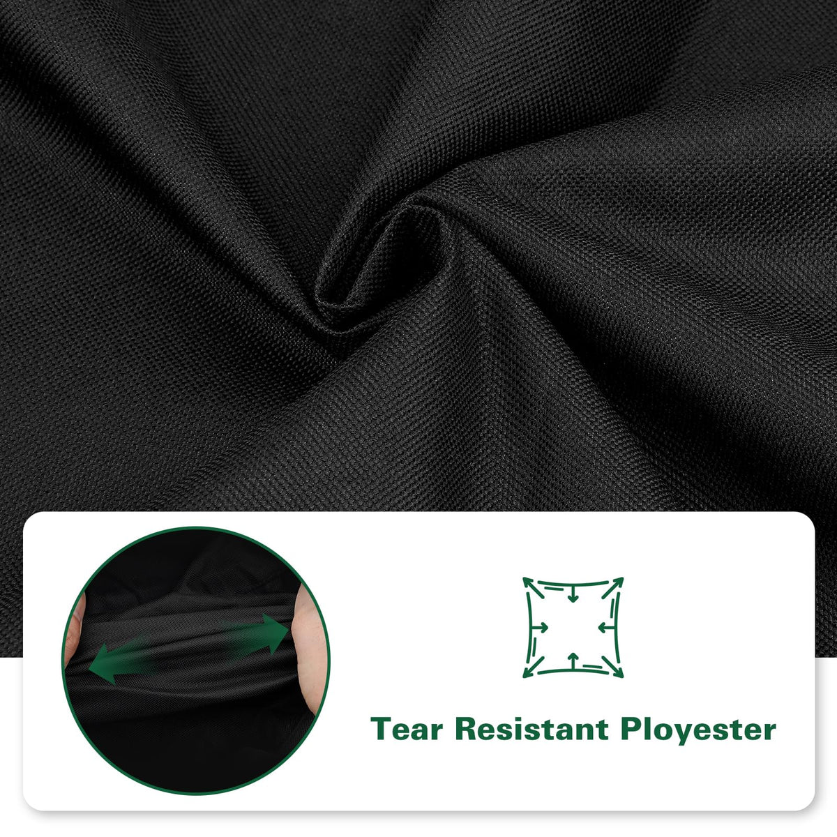 BXDZCOVRRS grill cover UV-coated surface offering fade resistance.