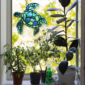 BXLZ Sea Turtle Suncatcher six-inch size fits compact spaces beautifully.