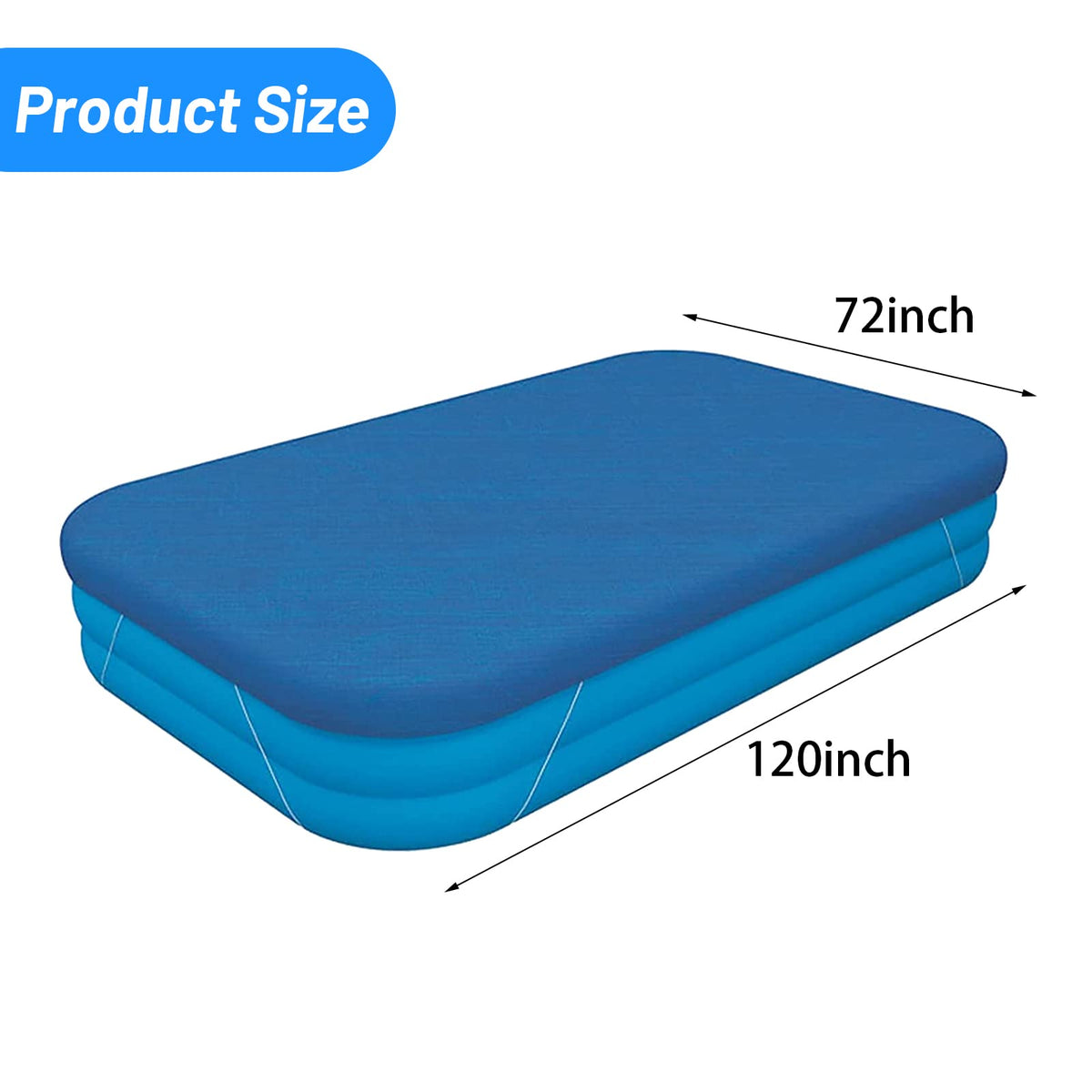 BXXLOOKG rectangle pool cover fitted to frame pool for precise coverage.