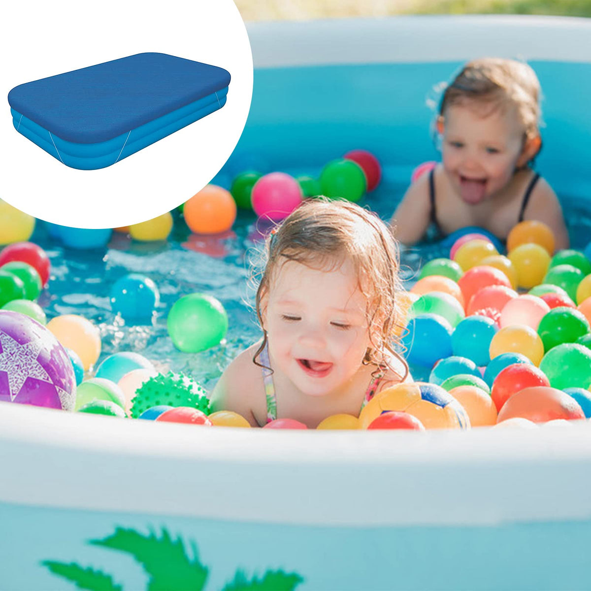 BXXLOOKG pool cover provides debris barrier to keep water clear.