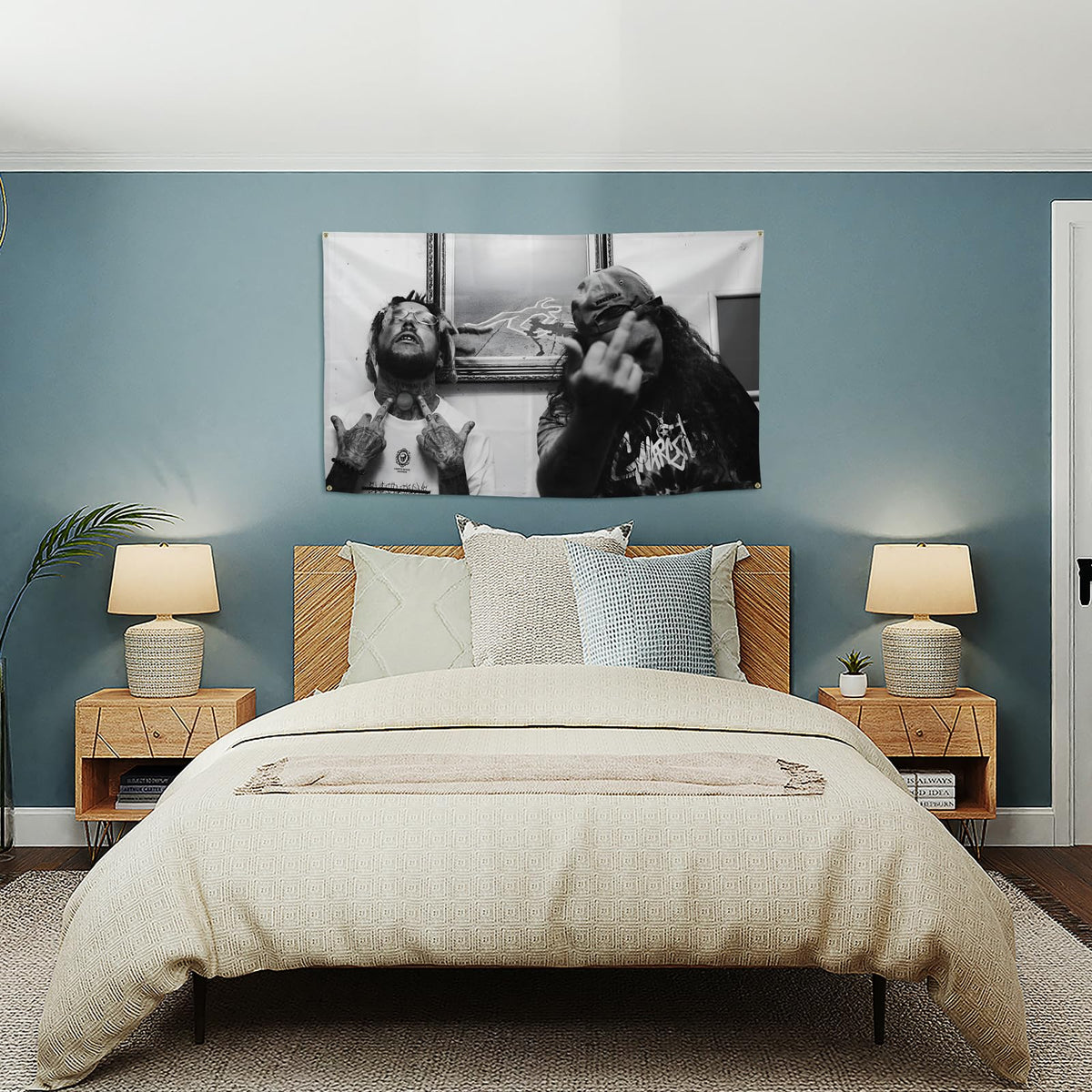 BYADKOA Suicide Music Theme flag with brass grommets for easy hanging