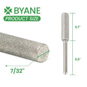 Byane diamond chainsaw sharpening bit in use delivers fast, precise sharpening.