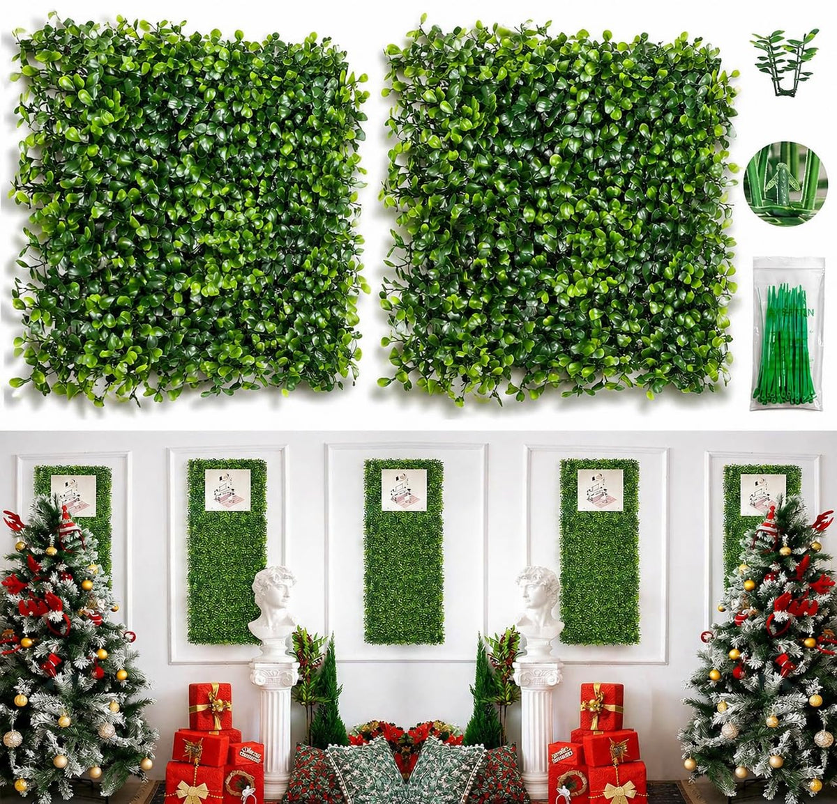 Includes 12-panel pack for flexible wall coverage.
