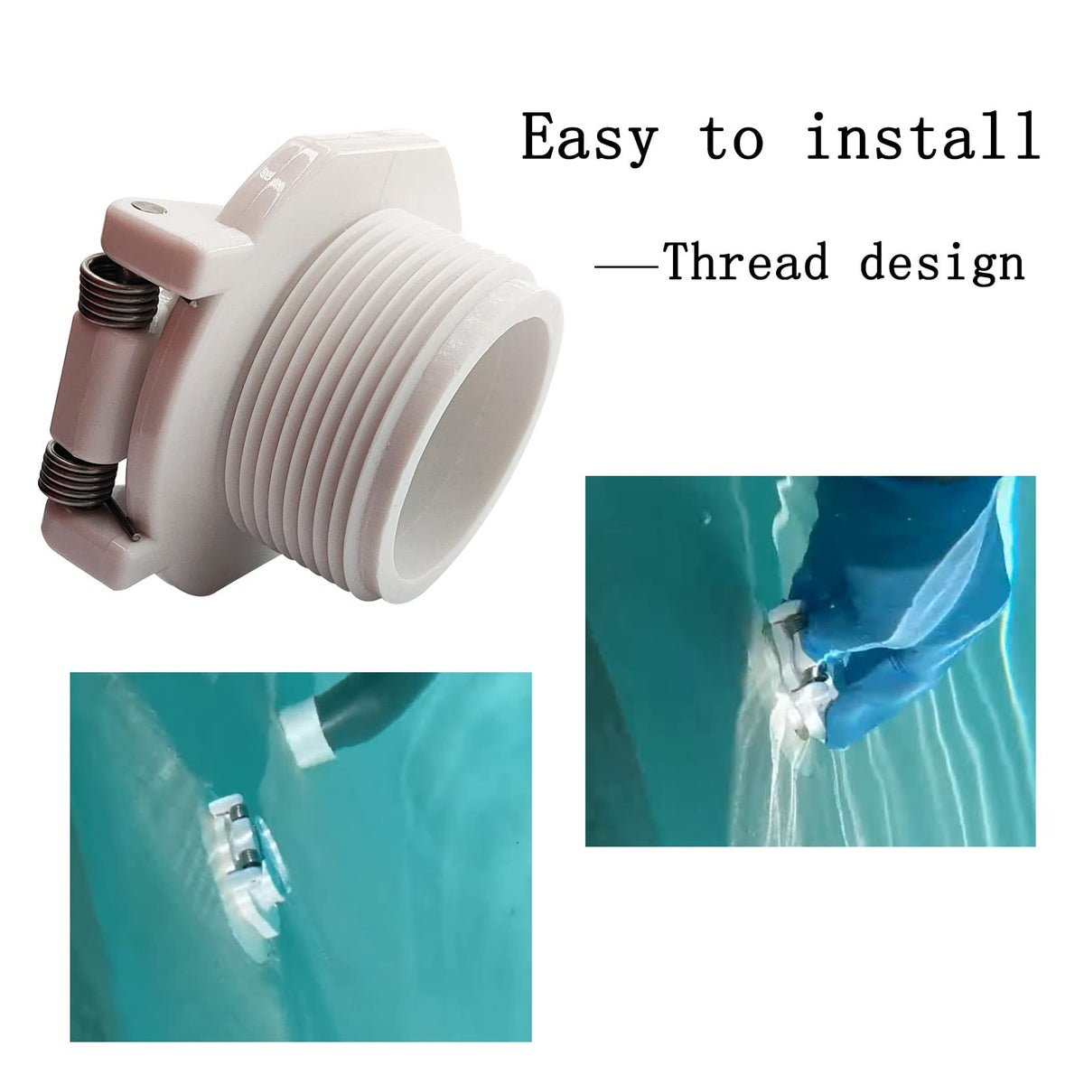 Bydorunce W400BWHP left-side view demonstrates compatibility with pool cleaners.