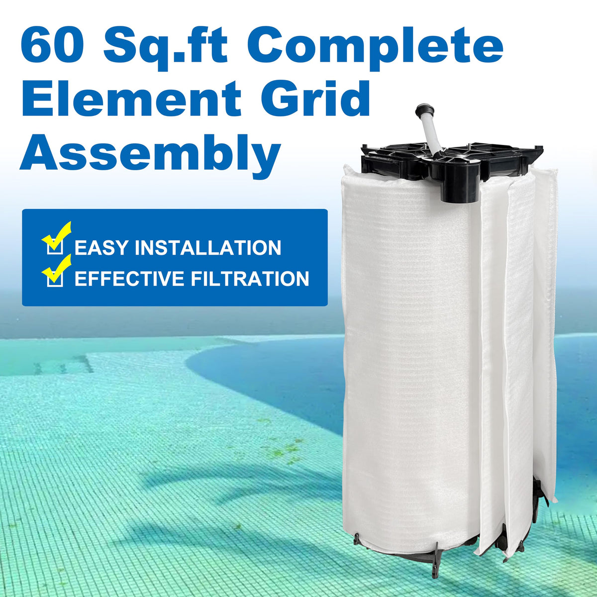Byenins air bleed assembly on filter enabling easier air release and steady flow.