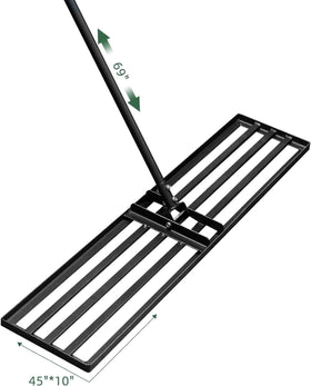 Byhagern lawn leveling rake spreads topsoil evenly for a smoother landscape.