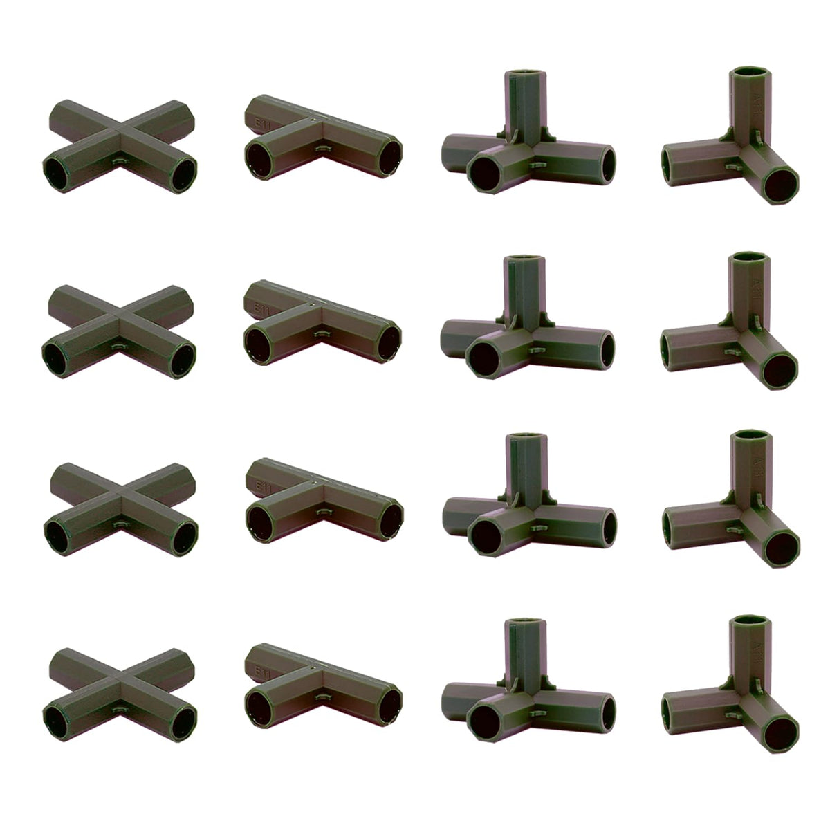 Bykswil 16pcs connector for four types, ideal for flexible greenhouse setups.