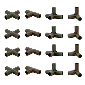 Bykswil 16pcs connector for four types, ideal for flexible greenhouse setups.